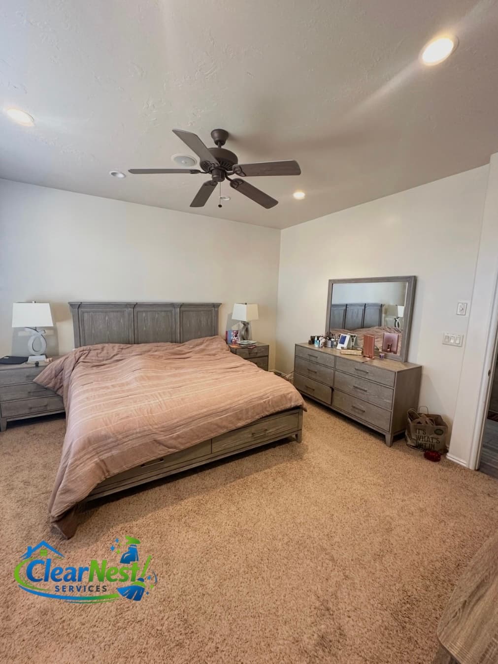 Master bedroom — deep clean — before