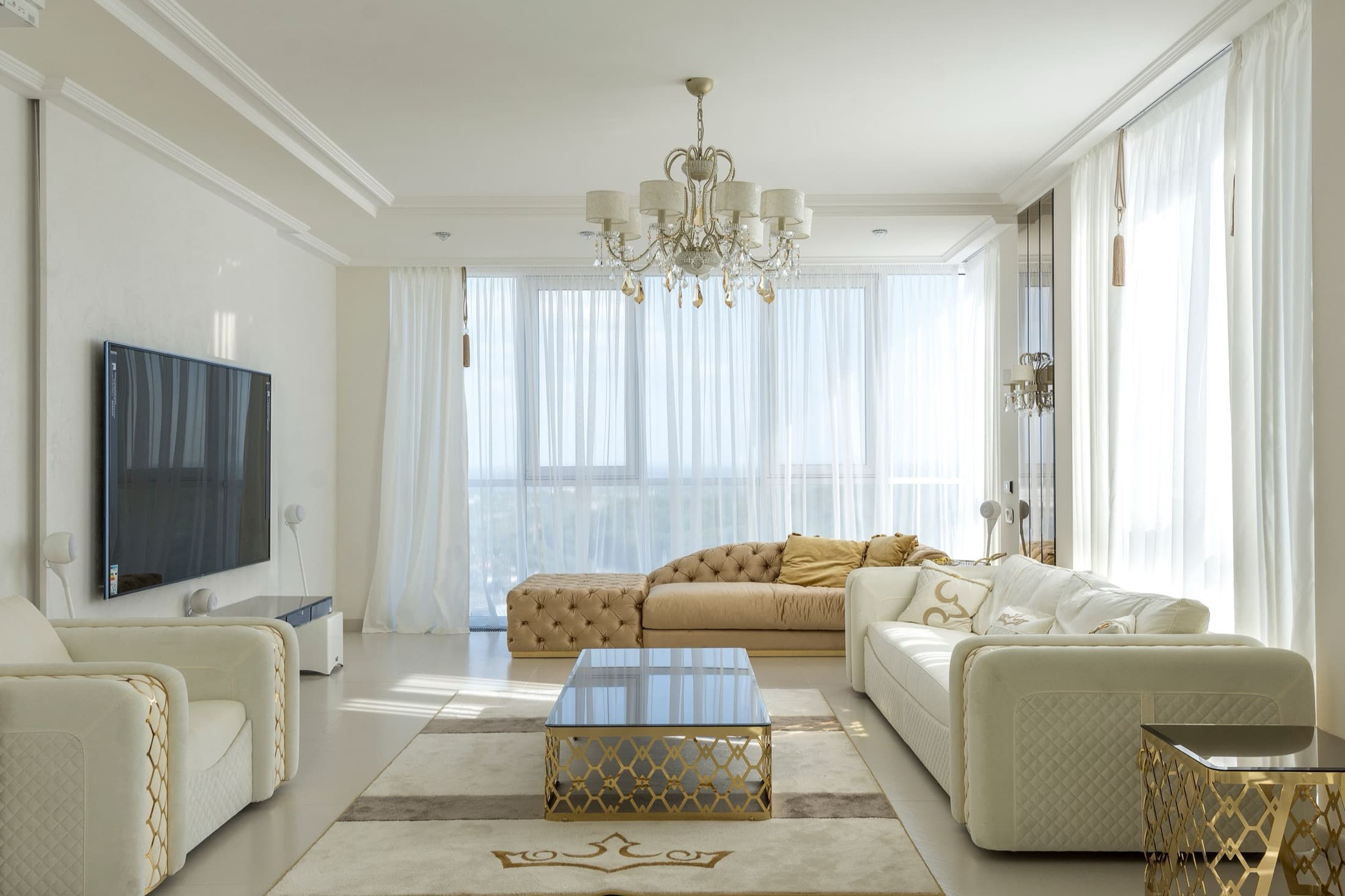 A bright, sun-drenched living room freshly cleaned by ClearNest